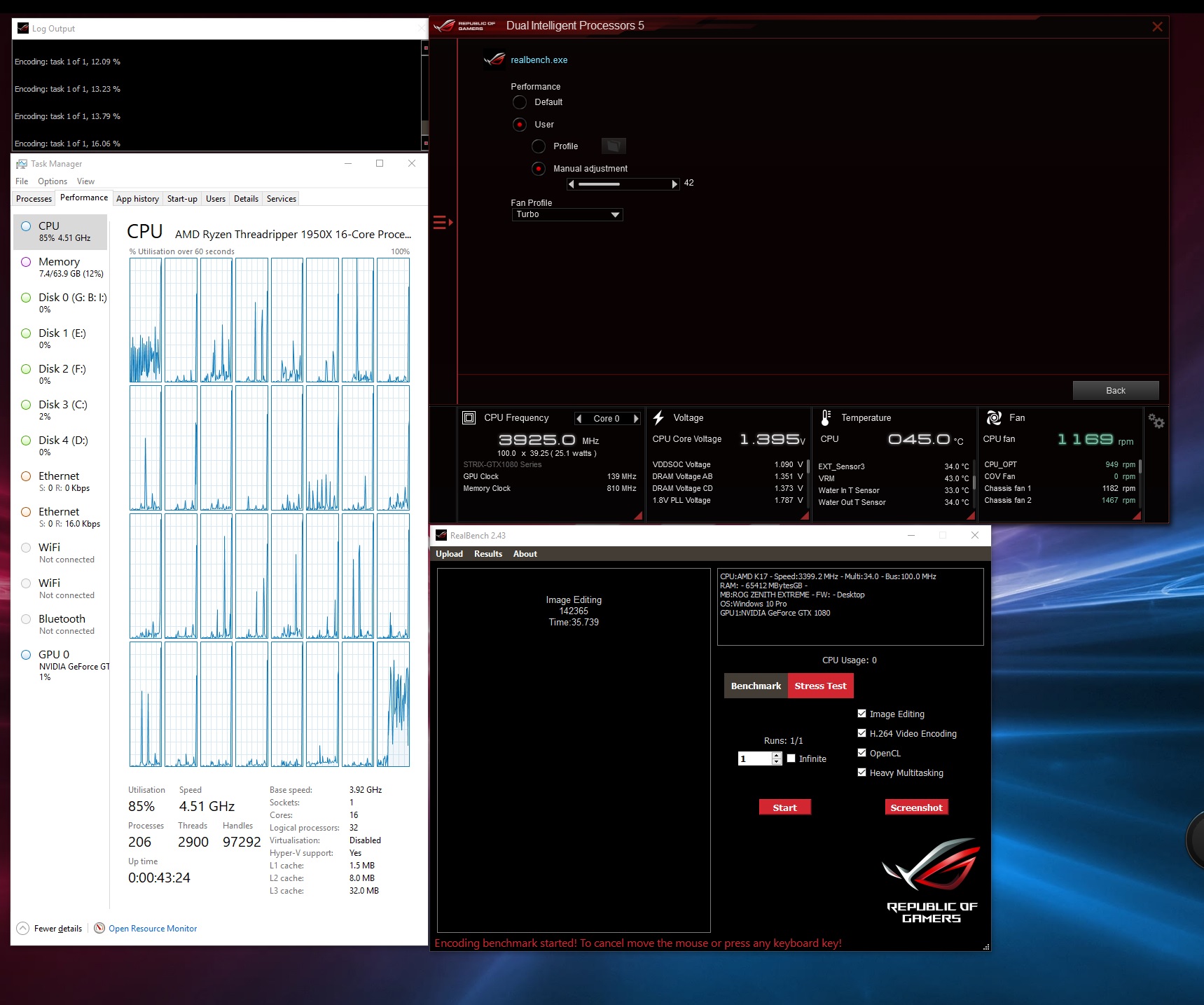 First run of Asus real bench-test-8- CPU-31.25GHz-mem-2800MHz- SCREEN- GRAB.jpg